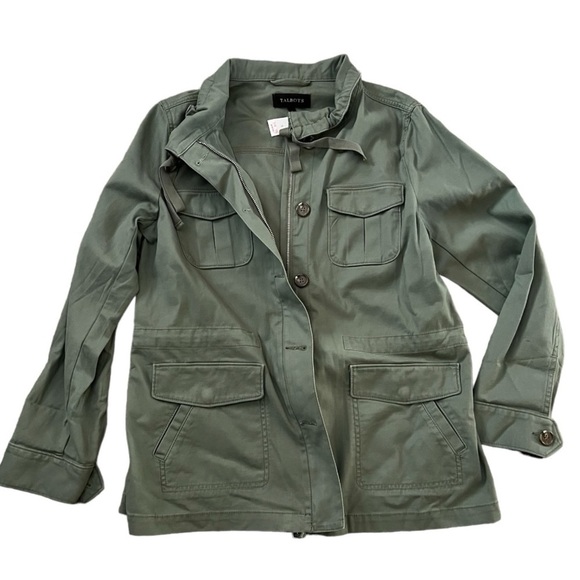 Talbots Military Style Moss Green Jacket Size Small - Picture 4 of 10
